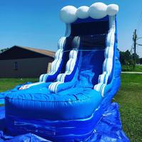 Toboggans gonflables commerciaux de saut de toboggans aquatiques gonflables personnalisés avec piscine à vendre Locations de fêtes pour enfants