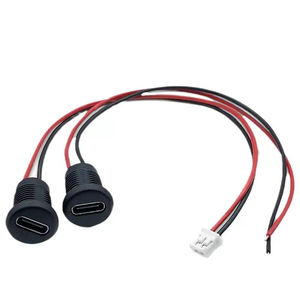 สายชาร์จแบบติดตั้งบนแผงวงจร USB C ตัวเมีย ต่อกับ PH2.0 2P แบบสายเปิด สำหรับพอร์ตชาร์จแบบกำหนดเอง - Product Image 1