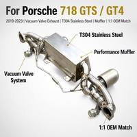 Silenciador Catback Valvetronic de Acero Inoxidable T304 para Porsche 718 GT4, Escape GTS 4.0L 2019-2023, Mejora de Rendimiento para Autos de Carreras