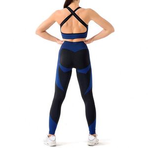 Professional Manufacturer Latest Fashion Solid Plus Size Women's Yoga Set High Quality Gym Fitness Workout Elastic Waist - Product Image 2