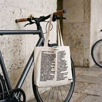 Sacs fourre-tout en toile de coton imprimés sur mesure avec longues poignées pour les marques de vêtements et l'emballage de vêtements