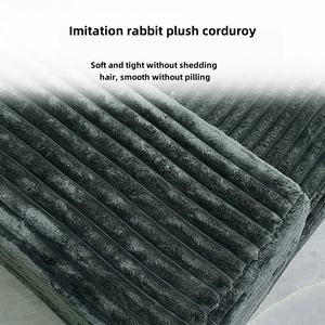 طقم أرائك قماشية حديثة على شكل حرف L أريكة بدون عظم قابلة للتمديد شنيل للشقة فيلا لغرفة المعيشة والفندق - Product Image 3