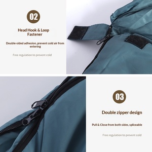 Saco <span class=keywords><strong>de</strong></span> Dormir <span class=keywords><strong>de</strong></span> Algodón con Relleno <span class=keywords><strong>de</strong></span> Plumón para Dormir Profundamente, para Acampar al Aire Libre, Viajar, Usar en Hoteles; Resistente a la Suciedad, Impermeable y Conectable - Product Image 4