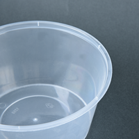 LANKE Récipients alimentaires personnalisés Bol à déjeuner étanche pour micro-ondes 2000ml de forme ronde Bols profonds jetables flexibles transparents