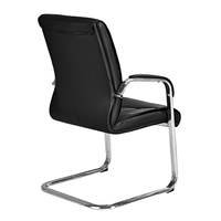 Chaise de bureau de direction moderne en cuir PU, réglable en hauteur, avec base en acier inoxydable, élégante et simple, pour ordinateur, Morning Fair