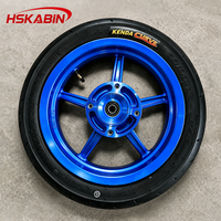 Roue Supermoto KABIN en verre bleu de 12 pouces, pneu Kenda 90/90-12, jante Yozma Tuttio, pneus de moto Sur Ron E-Dirt Bike
