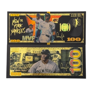 Nuova Banconota 2026 America 4 Modelli Baseball Aaron Judge Placcata in Oro 24K per Regali - Product Image 2
