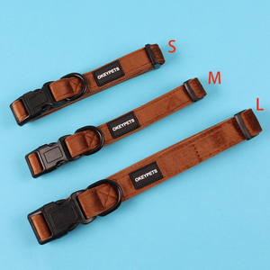 Collar de perro suave ajustable de fabricante, hebilla de liberación rápida, Collar de terciopelo de diseño de lujo de alta calidad para mascotas para perros pequeños - Product Image 4
