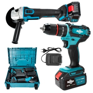 Set Perkakas Bor Listrik & Gerinda Sudut Tanpa Kabel OEM Pabrik 2-in-1 dengan Baterai Lithium - Product Image 4