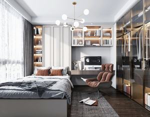 Роскошный набор мебели для спальни с компьютерным столом полный набор мебели для спальни, включая шкаф и каркас кровати, качество премиум - Product Image 4