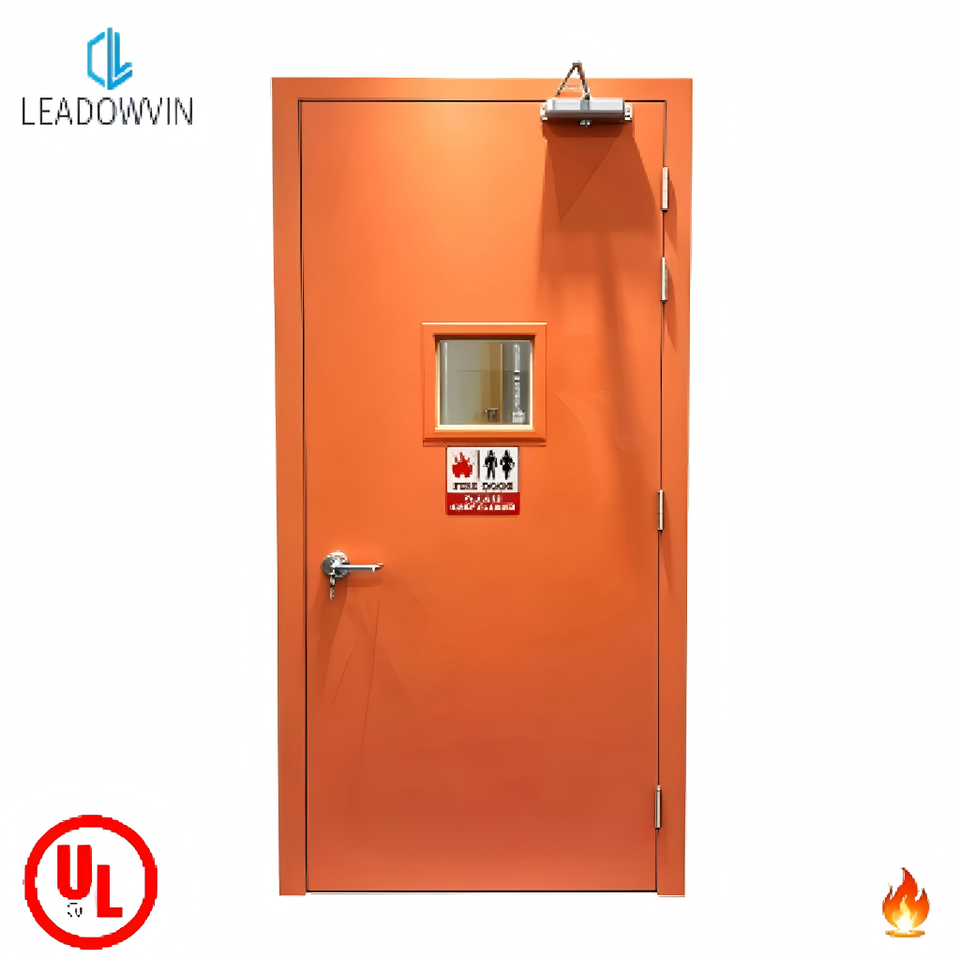 Steel Fire Rared Door Heavy Duty Steel Fire Door with Panic Bar Hardware, 3 Hour Fire Rated ...