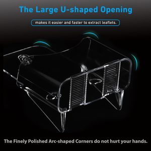 Clear Trade Shows <b>Document</b> Acrylic Brochure <b>Holder</b> With Business Card <b>Holder</b> A6 Table Display Stand - Product Image 3