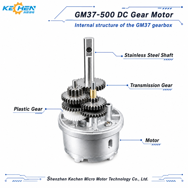 High Torque 12V 24V 37mm Brushed DC Gear Motor with Metal Gearbox Industrial Grade Low RPM Miniature Geared Motor for Robotics