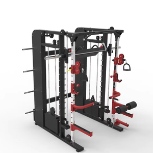 Máquina Smith con polea trasera, soporte de media sentadilla, <span class=keywords><strong>jaula</strong></span> completa, estante para sentadillas, multifunción, equipo de Fitness para gimnasio - Product Image 1