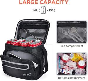 Free sample Customized Lightweight Waterproof Bag <b>Insulated</b> Gym <b>Lunch</b> <b>Box</b> Bag Thermal Fitness Tote Cooler Bag Shoulder Strap - Product Image 6