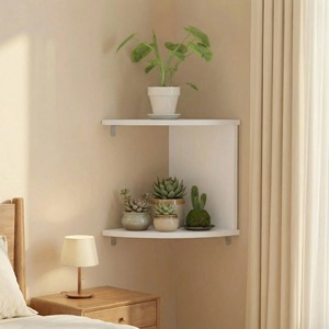Wall <b>Corner</b> Shelf 88cm Height 20cm Depth Multi Layer Storage Rack For <b>Plants</b> And Decorative Display - Product Image 2