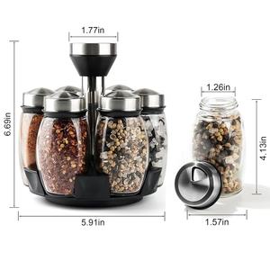 Organizzatore <span class=keywords><strong>Porta</strong></span> <span class=keywords><strong>Spezie</strong></span> Girevole da Banco per Cucina <span class=keywords><strong>in</strong></span> <span class=keywords><strong>Acciaio</strong></span> Inox <span class=keywords><strong>Porta</strong></span> Bottiglie e Barattoli per Condimenti - Product Image 3