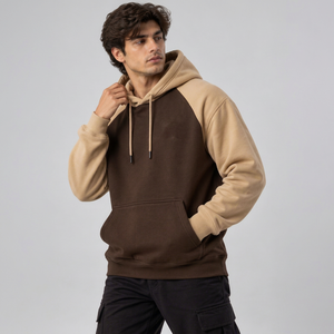Sweat-shirt à capuche personnalisé 100 % coton bicolore, coupe oversize, streetwear premium, fabricant de pulls - Product Image 1