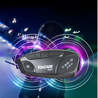 Intercom Bluetooth T30S PRO MOTOCOM, connexion universelle, compatible avec toutes les marques, partage de musique, radio FM, numérotation vocale, IP67, pour casque