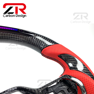 Accessoires intérieurs de voiture, volant sport personnalisé en fibre de carbone avec LED RPM pour Honda <span class=keywords><strong>Civic</strong></span> 11e génération, Acura Integra Type S - Product Image 4