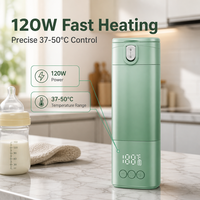Chauffe-biberon en acier inoxydable 316L, 120W, chauffe rapide, batterie 10400mAh, charge 30W, bouilloire portable 500ml, sans BPA, OEM
