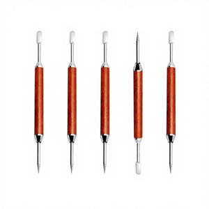 Stylo de décoration de café en acier inoxydable en gros, avec manche en bois, aiguille à latte art, accessoires d'outils de barista pour le modelage - Product Image 5