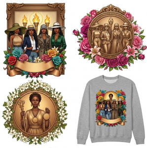 Plastisol Melanin Queen pour film de transfert, Impression de T-shirts par transfert thermique sur le thème de l'empowerment des femmes afro-américaines, Designs DIY pour sororités et fraternités - Product Image 1