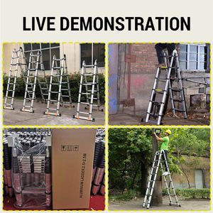 <span class=keywords><strong>Escalera</strong></span> Compacta de Aluminio <span class=keywords><strong>Plegable</strong></span> de Extensión <span class=keywords><strong>Escalera</strong></span> Telescópica de Alta Resistencia para Rendimiento de Trabajo Pesado - Product Image 6