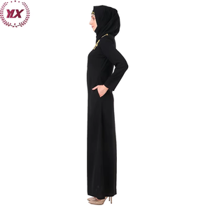 Dubai Ramadan Open Abaya <strong>Dress</strong> Lady's Polyester Outerwear Robe with Open Collar Islamic Clothing for Middle East - Product Image 4