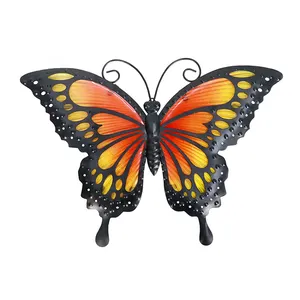 3D Wall Art Decor Spray Lacquer Metal & Hand Painting Stained Glass Sculpture Butterfly Hanging Pieces Sun Catcher Home Decor