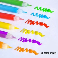 Stylos de dessin 3D pour enfants DIY Bubble Popcorn, kit de marqueurs de peinture, ensemble de stylos de peinture gonflante magique pour enfants, fournitures d'art lavables