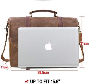 Borse a tracolla per Laptop in pelle <span class=keywords><strong>Messenger</strong></span> da uomo vecchie e Vintage personalizzate - Product Image 3
