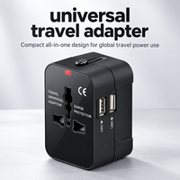 Universeller Reise-Stromadapter Weltweiter All-in-One AC-Steckdosenadapter Mit Doppelten USB-Ladeanschlüssen für US UK EU AU