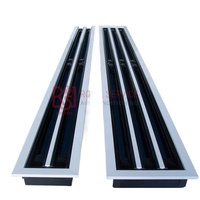 Diffuseur linéaire en aluminium HVAC Registres de retour et d'alimentation d'air Grilles de fente de ventilateur de flux d'air pour système MEP