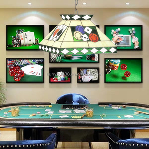 20'' Hand-Crafted European Style Small <b>Square</b> Poker Table LED Lighting Tiffany Pendant Lamp <b>Adjustable</b> Chandelier Pendant Lights - Product Image 3