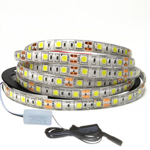 Tira de Luces LED 5050 de Alto Brillo, DC 12V, IP20, Impermeable, Flexible, Cortable, Ra90, Control Remoto, Decoración del Hogar, CE, RoHS - Product Image 1