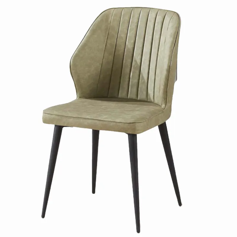 Vendita bestdining room furniture rotondo della parte posteriore in metallo gambe verde tessuto da pranzo sedie unico foresta sedia di lusso per il tempo libero sedia