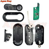 Clé télécommande de voiture ID46 2/3 boutons 433Mhz pour Fiat 500 500L MPV Ducato Citroën Jumper Peugeot Boxer 2008-2015