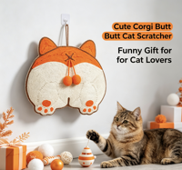 Grattoir mural en sisal pour chat, forme renard, résistant à l'usure, pour chats d'intérieur