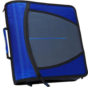 Zipper Ring Binder Blue Bag Ring Binder and Letter Size <b>Writing</b> <b>Pad</b>, Black Zipper Binder - Product Image 3
