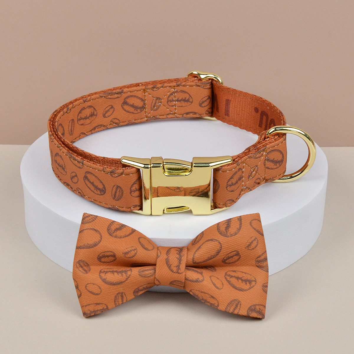 Collier + nœud papillon en grains de café