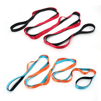 Gimnasio Fitness Custom Strong Durable Stretch Bands 10 Loops Yoga Estiramiento Correa para terapia física