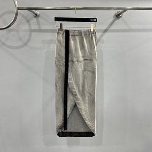 2024 printemps et été pierre gris lavage eau à faire vieux Cowboy longtemps après fente évent sac hanche longue <span class=keywords><strong>jupe</strong></span> - Product Image 2