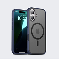 Coque de Téléphone Magnétique Mate Transparente pour iPhone 16 Pro Max, iPhone 15 Plus 14 13 – Protection Arrière Anti-Jaunissement 2025