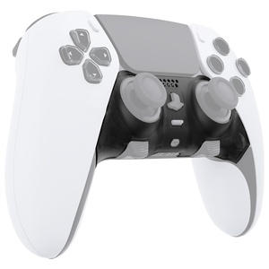 Coques personnalisées EXtremeRate, transparentes et noires, garnitures décoratives de remplacement, coques à clipser pour manette PS5 Edge - Product Image 3
