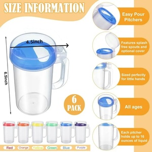 Jarra de Plástico Transparente de 6 Colores, Resistente y Clásica, Dispensador Multifuncional de Agua, Leche/Jugo/Aceite, Modelo OC-6 - Product Image 2