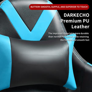 Chaise de bureau en PC avec repose-pieds, siège <span class=keywords><strong>baquet</strong></span> ergonomique pivotant réglable, chaise de jeu lombaire, style course, pour <span class=keywords><strong>gamer</strong></span> - Product Image 5