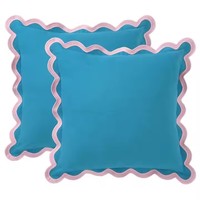 Housses de coussin solides en broderie pétoncles 45x45cm Accent de ferme oreillers de canapé décoratifs étui tissé pour salon