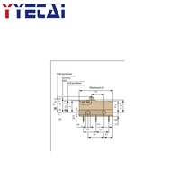 1 pièce/lot Micro-interrupteur Cherry DB3 allemand, bouton poussoir de fin de course et de réinitialisation, 3 broches, 0,1A, contacts dorés DB3G-CGAD