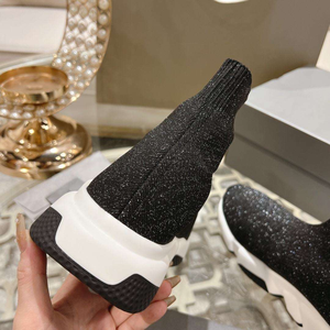 High Quality Luxury Designer Speed 2.0 Knitted Sneaker for Men Breathable Retro Casual Walking <b>Shoes</b> Soft Lightweight Breathable - Product Image 3